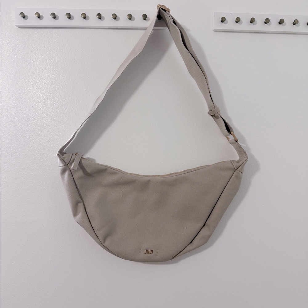Neutral Crescent Shoulder Bag